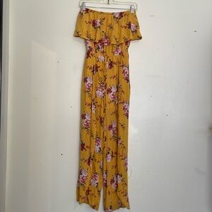 Rue 21 Jumpsuit with High Splits, Floral Print, size S